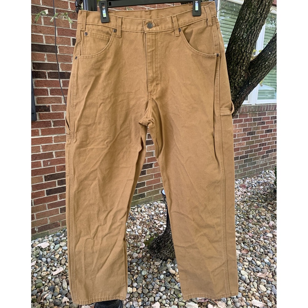 Dickies Mens Carpenter Pants Workwear Relaxed Fit Tan Brown Size 34x30